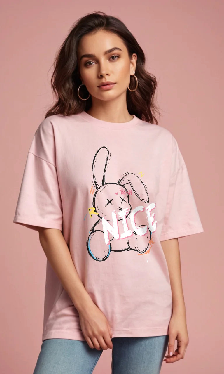 NICE Rabbit Oversized Tee