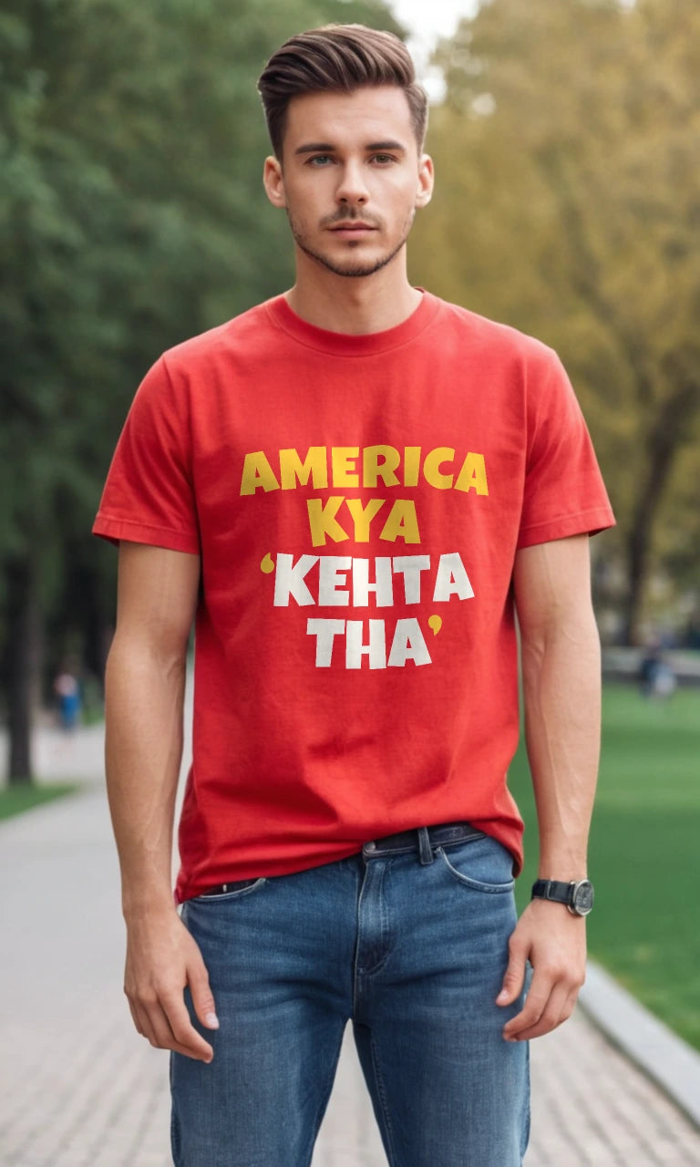 America Kya Kehta Tha | Famous Meme Tee | Original