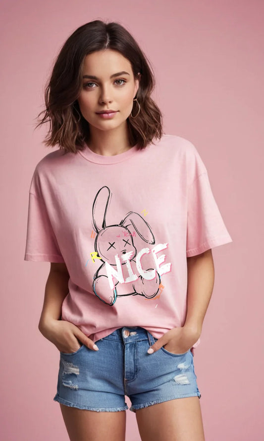 NICE Rabbit Oversized Tee
