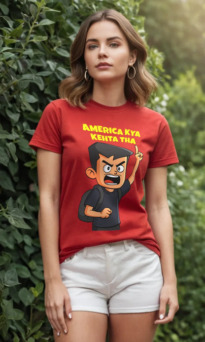 America Kya Kehta Tha | Famous Meme Tee
