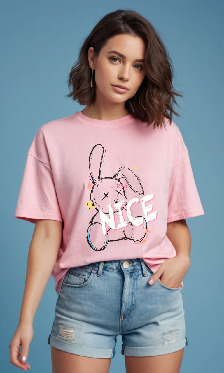 NICE Rabbit Oversized Tee