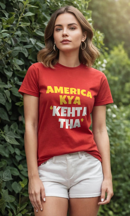 America Kya Kehta Tha | Famous Meme Tee | Original