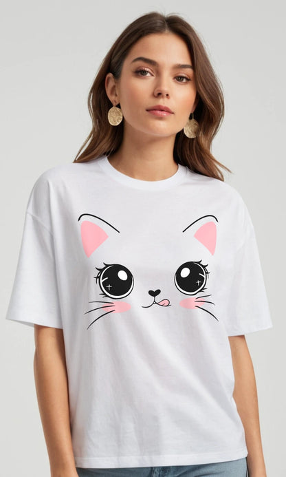 Kitty Eyes Oversized Tee